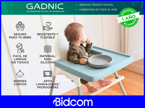 Plato De Comida 100% Silicona Apto Microondas Bebe Gadnic