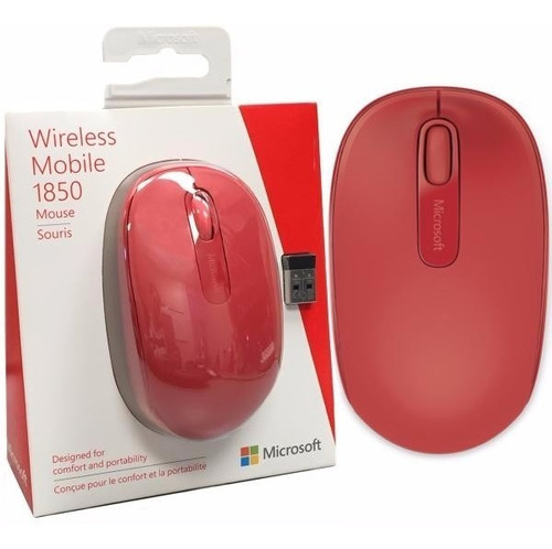 Mouse Inalambrico Rojo Microsoft
