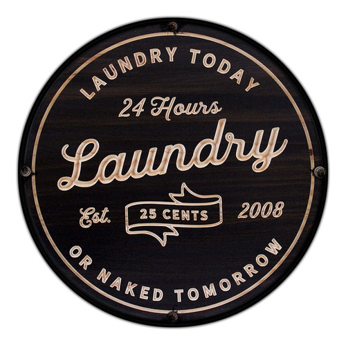 #713 - Cuadro Decorativo Vintage - Laundry Lavadero No Chapa