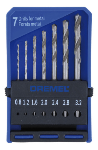 Juego De Brocas 628 Acero Rápido 0.8-3.2 Mm Dremel