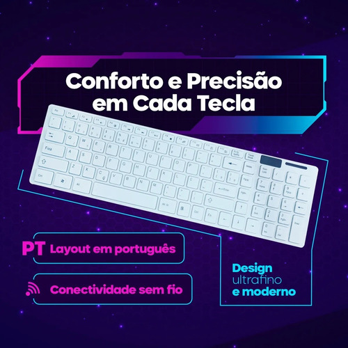 Kit Teclado + Mouse Sem Fiom Promoção Envio Rápido