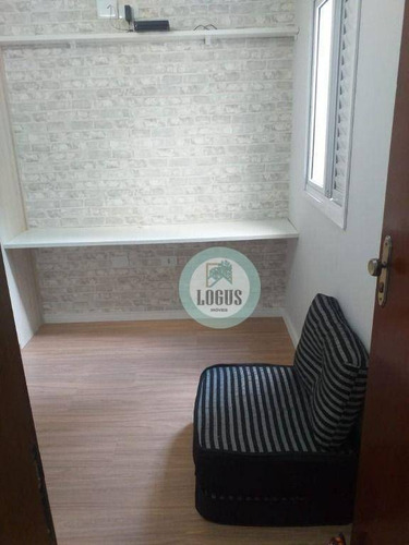 Imagem 19 de 30 de Apartamento Com 50m² Composto De 2 Dormitórios Sendo 1 Suíte E Um Dos Com Sacada, À Venda Por R$ 265.000,00 - Utinga, Santo André/sp - Ap2025