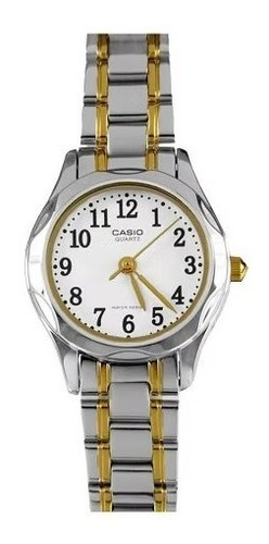 Reloj Casio Ltp-1275sg-7b Originales Local Barrio Belgrano Color de la malla Dorada y Plateada Color del bisel Plateado Color del fondo Blanco