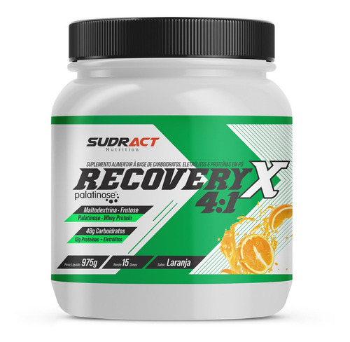 Recovery X 4:1:1 975g - Sudract - Recuperador Muscular Sabor Laranja
