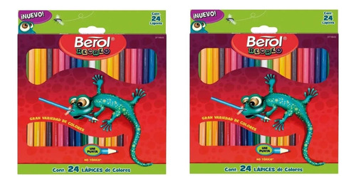 Lápices De Colores Berol Recreo 24 Pz Paquete De 2 Cajas 