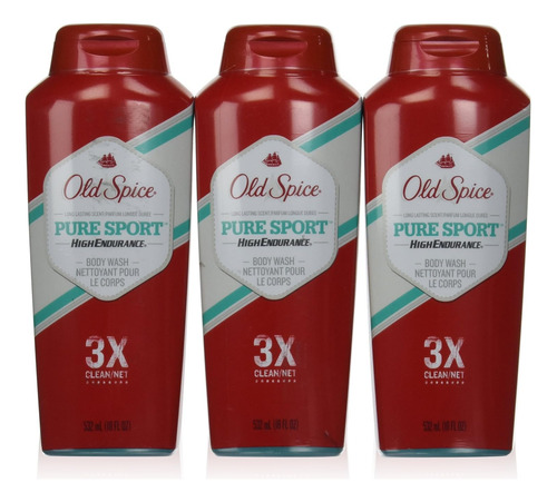 Oldspice Gel De Baño De 18 Onzas (paquete De 3)