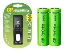 Comprar Cargador Gp + 2 Baterías Aa  2700 Mah Recargables  Ideal Wii