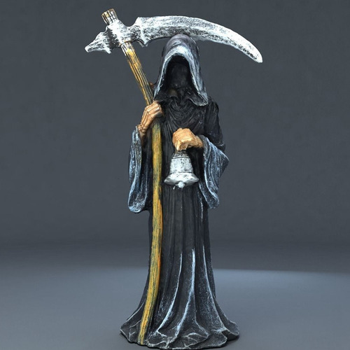 Estatua De La Santa Muerte De Pie, Decorativa, Sombría, Scyt