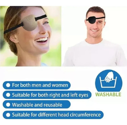 3 Pzs Parche Para Ojo 3d Ajustable Gafas Piratas Cosplay