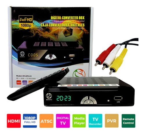 2 Pz Decodificador Tv Convertidor Transmisión Señal Digital