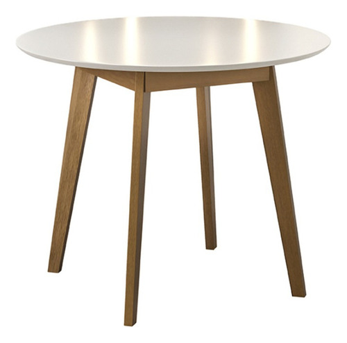 Mesa De Comedor Living Redonda-circular 103cm Mdp 