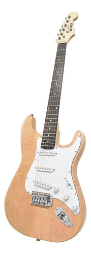 Guitarra eléctrica Newen ST st newen de lenga natural wood laca poliuretánica con diapasón de palo de rosa