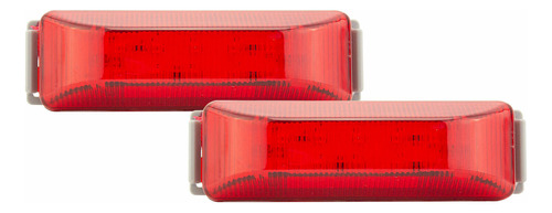 Kit De 2 Plafones Laterales Rojos 12-24 Volts Tunelight