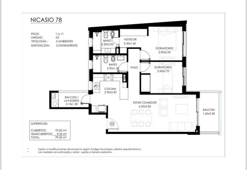 Amplio 3 Ambientes Al Contrafrente Full Amenities En Construcción