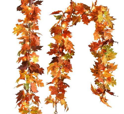 Fomlily 2 Guirnalda Arce Otoño 5.9 Pie Hoja Artificial Tira