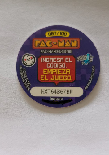 Tazo Pac Man 067/100 (Usado)