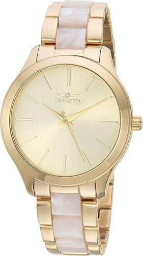 Relógio feminino Invicta Gold Flame Fusion Crystal 38 mm 20496