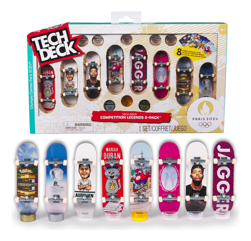 Fingerboards Tech Deck Competition Legends, Paquete De 8 Uni