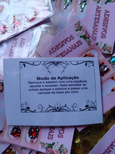 Imagem 7 de 7 de Jóias E Películas Para Unhas Kit Com 60 Cartelas 180 Pares