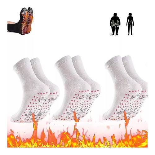 111 9 Pairs Tourmalin Acupressure Self-heating Shaping Socks