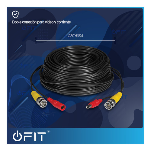 Imagen 8 de 10 de Cable Camara Cctv Bnc Y Tension Hikvision Dahua 20m