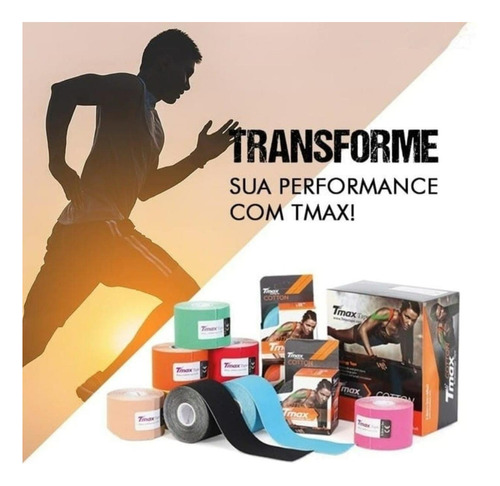 Bandagem Elástica Adesiva Funcional Kinesio Tmax Bege