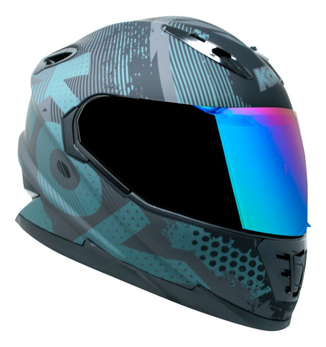 Casco Para Moto Kov Veneno Match One Negro 