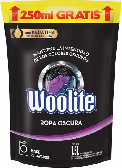 Jabón líquido Woolite Ropa Oscura repuesto 1.5 L