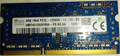 Memoria Ram Para Laptop Ddr3 De 4gb