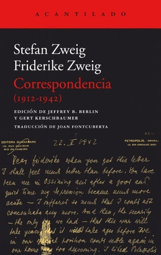 Correspondencia 1912 - 1942 - Zweig, Zweig