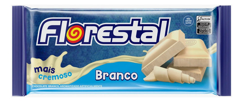 Barra De Chocolate Branco 80g - Florestal