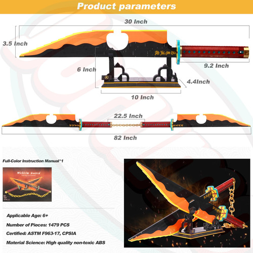 Set De Construcción Demon Slayer Sword Double Blade Jorumo P