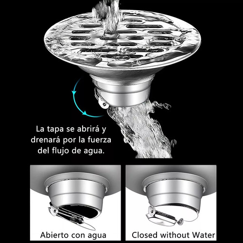 Coladera Baño Acero Inoxidable Anti Olores E Insectos