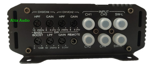 Amplificador Carbón Audio 5 Canales CA-AC50005ET 3000w Max Negro