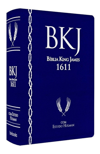 Bkj - Bíblia King James Fiel 1611 Com Estudo Holman (azul)