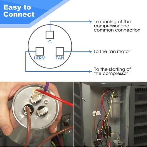 Frienda 2 Unidades 35+5 Mfd Uf ± 6% 370 V O 440 V Vac Dual R