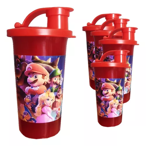 Super Mario, Botella Reutilizable, Sin BPA, Niños, Niñas, Infantil, Color  Rojo, 660 ml. Kiglam