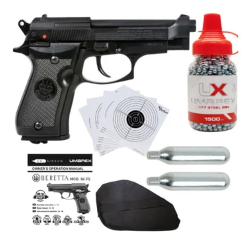 Co2 Beretta 84fs Blowback Funda Full Metal Bbs .177 Xchws P