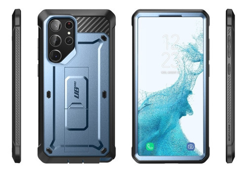 Funda Ubpro Supcase para Galaxy S23, color ultra azul, diseño plano, nombre