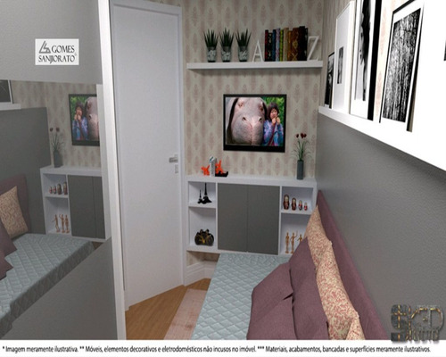 Apartamento A Venda No Bairro Vila Pires Em Santo André - Sp. 1 Banheiro, 2 Dormitórios, 1 Suíte, 1 Vaga Na Garagem, 1 Cozinha, Área De Serviço, Sala De Estar, Sala De Jantar. - 2629 - 34724746