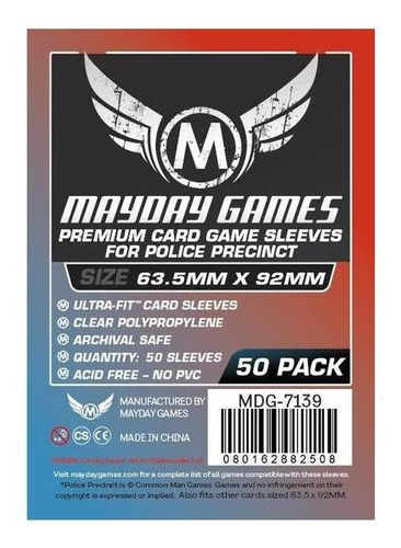 Mayday Micas 63.5x92mm Transparentes Pack 50