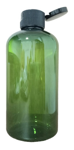 Botella Pet Verde De 250ml Rosca 24, Tapa Flip Top X20