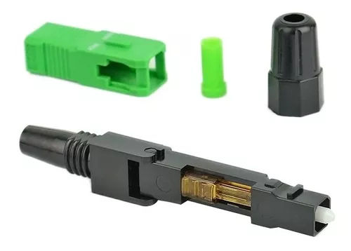Conector rápido de fibra óptica monomodo SC/APC