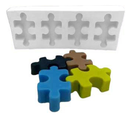 Molde Forma Silicone Quebra-cabeça 4cav. Ib-511