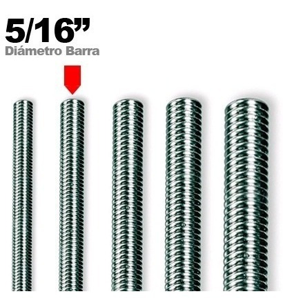 Imagen 1 de 2 de Barra Roscada 5/16 X 2 Mts Galvanizada