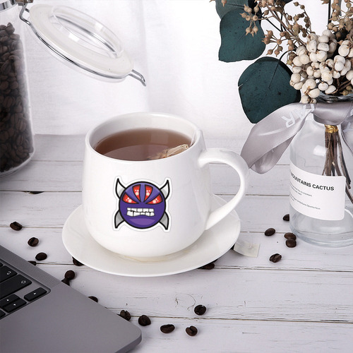 Geometry Dash Calcomania Stickers Pvc Contra Agua Videojuego