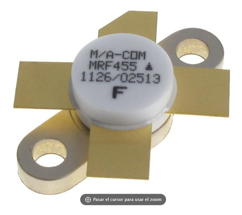 Imagen 1 de 3 de Transistor Mrf455   2-30 Mhz. Salida 60 Wts. 13 Db 12.5 Vts.