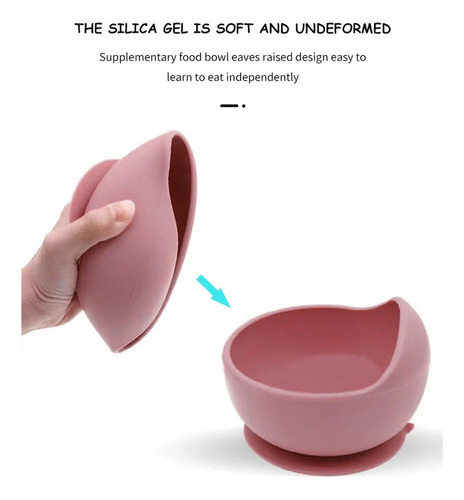 Plato De Alimentación Infantil De Silicona Set De Comida Par