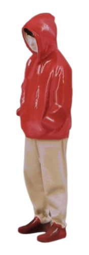 1/24 Modelos Pessoas Figuras Em Pano Vermelho Com Chapéu