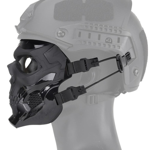Máscara De Máscara De Cara Completa Con Protección Negro